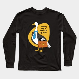 Today I'm A Serious Goose Silly Goose Long Sleeve T-Shirt